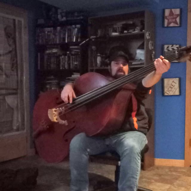 Rob playing the upright bass